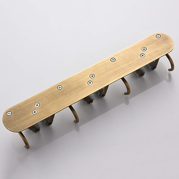 Mop Broom Holder Wall Mount Garden Tool Organizer, Brass Heavy Duty Tool Hanger - Image 6