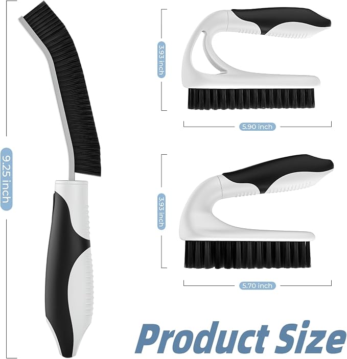 Scrub Brush Set, Heavy Duty Scrub Brushes Crevice Cleaning Brush - Image 2