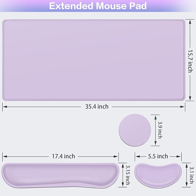 Desk Mat Purple, Large Gaming Mouse Pad - Image 5