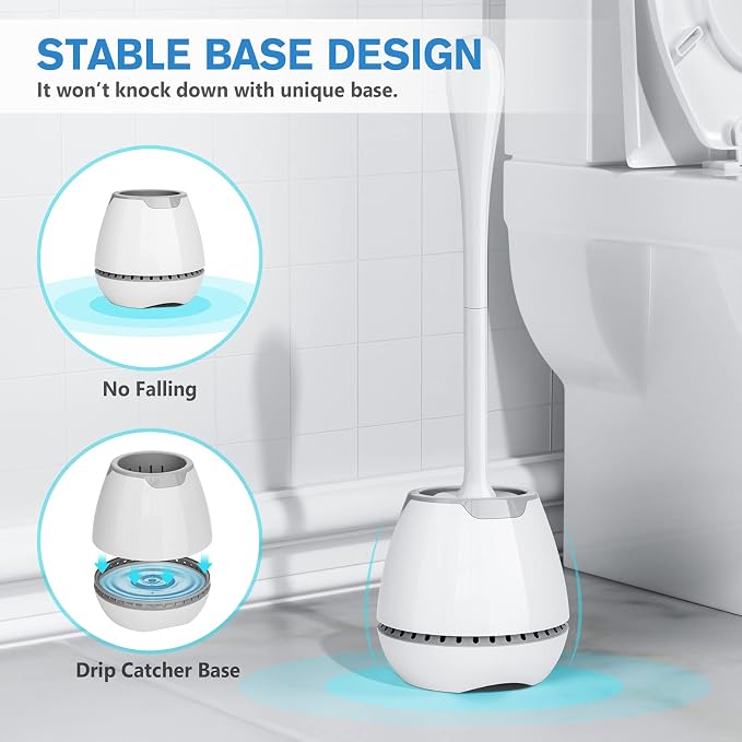 Toilet Brush 2 Pack, Toilet Bowl Brush - Image 5