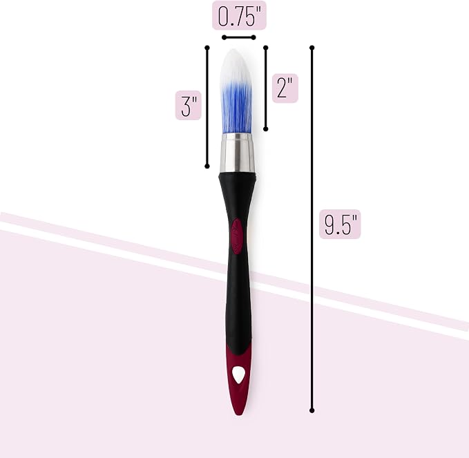 Bates- Trim Paint Brush, 0.75 Inch, Ergonomic Non-Slip Handle, Synthetic - Image 2