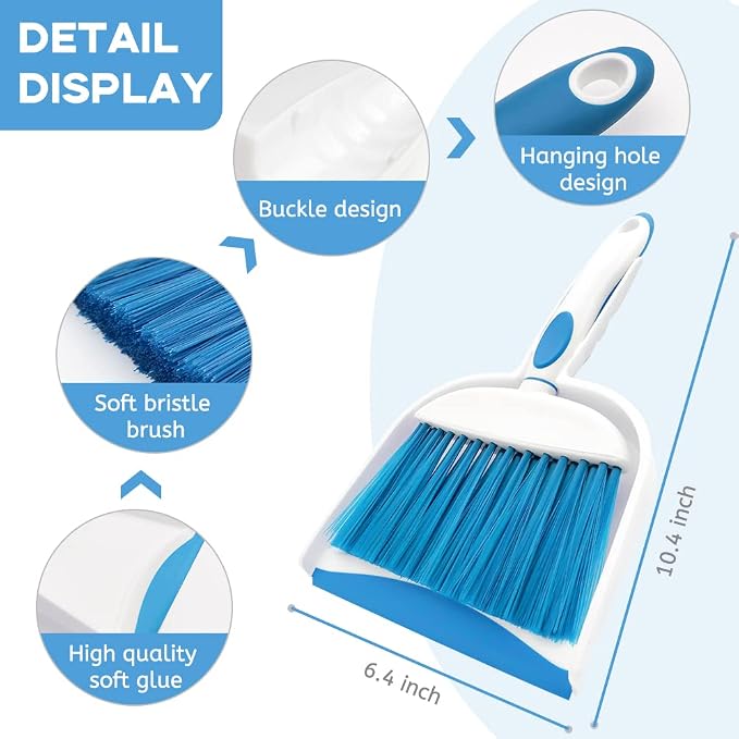Small Broom and Dustpan Set, Small Dustpan and Brush Set, Mini Dust pan and - Image 5