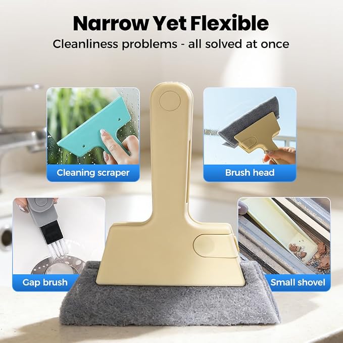 Kafia Magic Window Track Cleaner, Window Groove Cleaning Brush Tools Set - Image 4