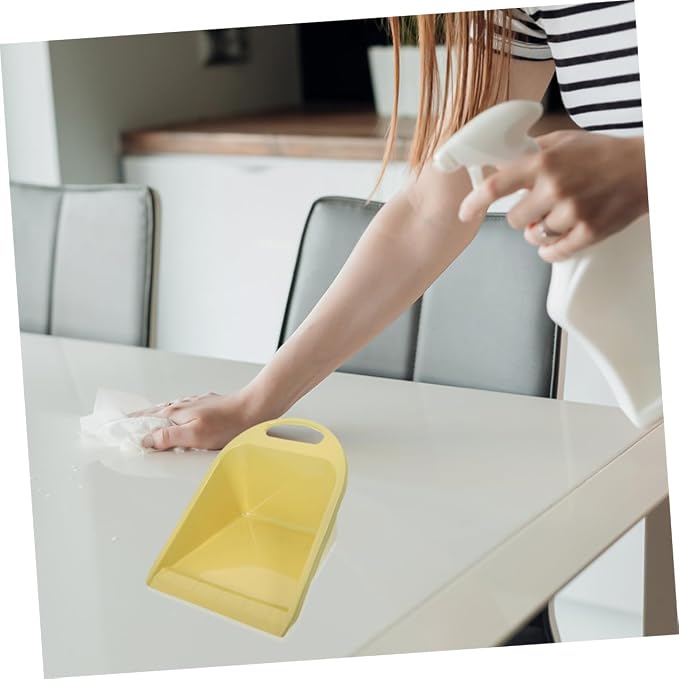 BESPORTBLE Handheld Dust Pan Set 2pcs Small Size Lime Yellow - Image 6