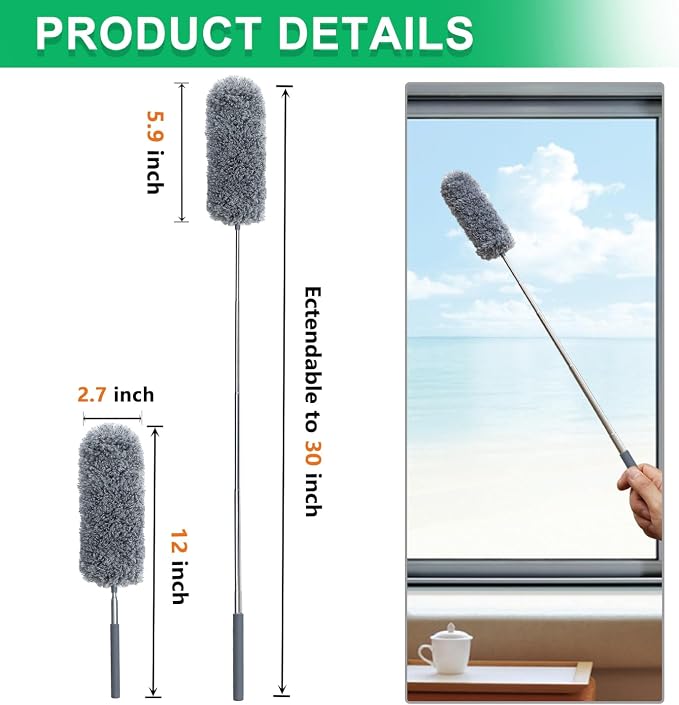 2 Pack Small Microfiber Feather Duster - Image 2