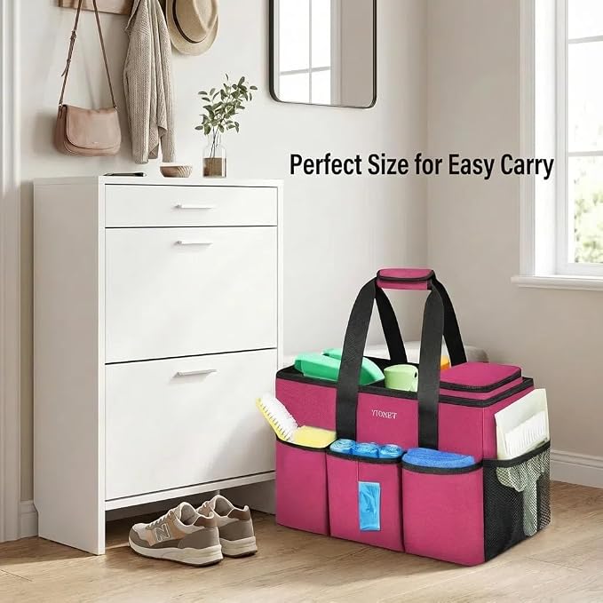 Ytonet Cleaning Caddy Bag, Large Cleaning Supplies Organizer - Image 3