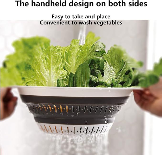 Collapsible Colander and Strainer, Silicone Strainer Colanders & Food Strainers - Image 5