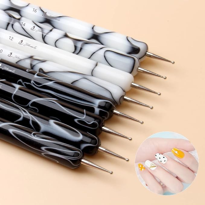 French Nail Brush, YIHUALE 2 Way French Gel Acrylic Nail Art Kolinsky Brush - Image 6