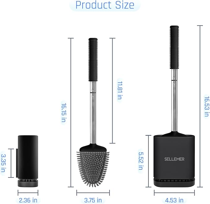 Sellemer Toilet Brush and Holder Set - Image 7