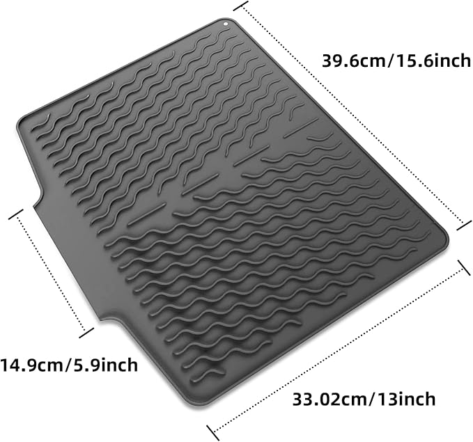 Dish drying mats for kitchen counter, Silicone dish drying mat, Heat resistant - Image 2