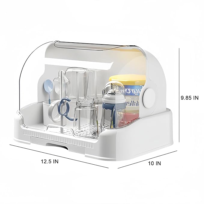 Zdolmy Baby Bottle Drying Rack Storage, Nursing Bottle Storage Box Organizer - Image 4