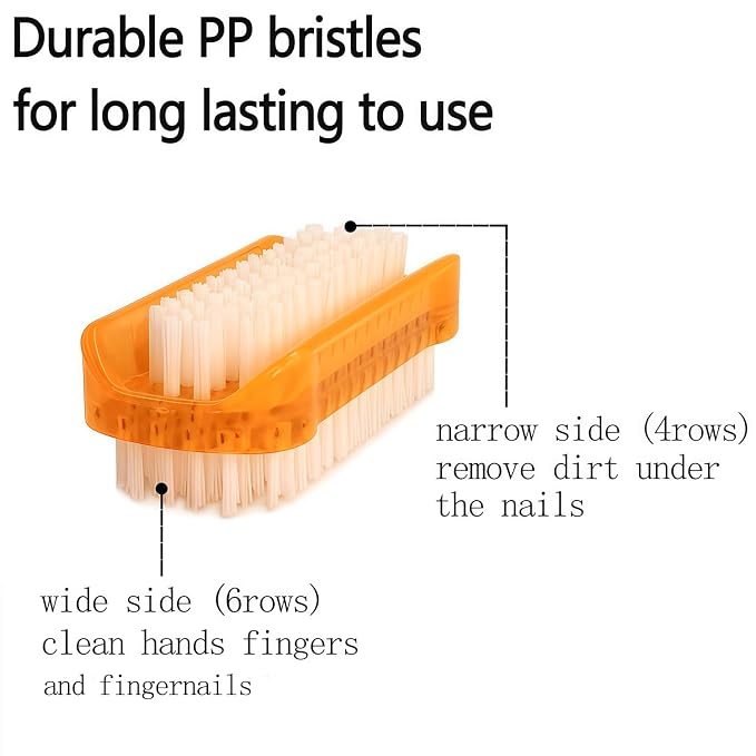 Nail Brush Two Sided Hand Fingernail Scrub Brushes Soft Stiff Bristles Scrubber - Image 4