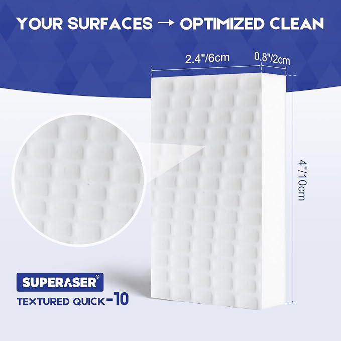 Magic Sponge Eraser, Tex-10 Scrub Melamine Sponges, Heavy Duty No Scratches - Image 3