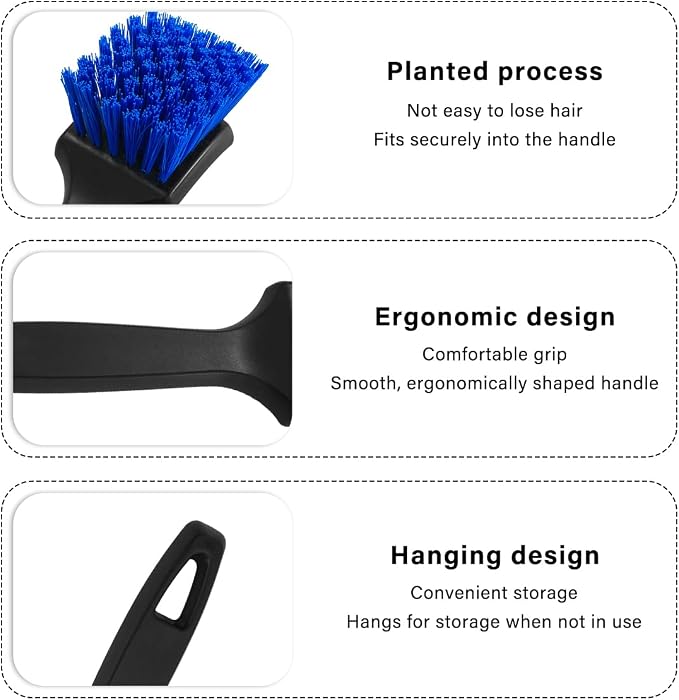 Car Carpet Cleaning Brush, Wheel Hub Scrub Brush Floor Mat Cleaning Brush - Image 3