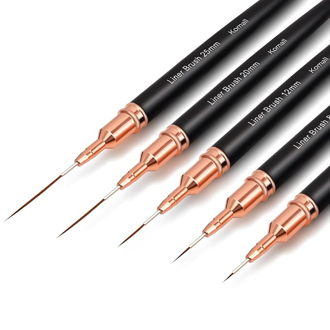 Metallic Nail Art Brushes, UV Gel Polish Painting Art Design Pen by Komall