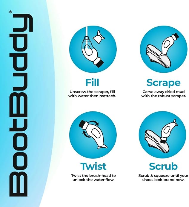 BootBuddy Shoe & Boot Cleaner Brush – Footwear Cleaning Kit - Image 3