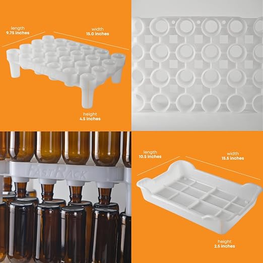 FASTFERMENT - 24-Bottle Drying Rack & Tray| Bottle Drying Tree Alternative | - Image 3