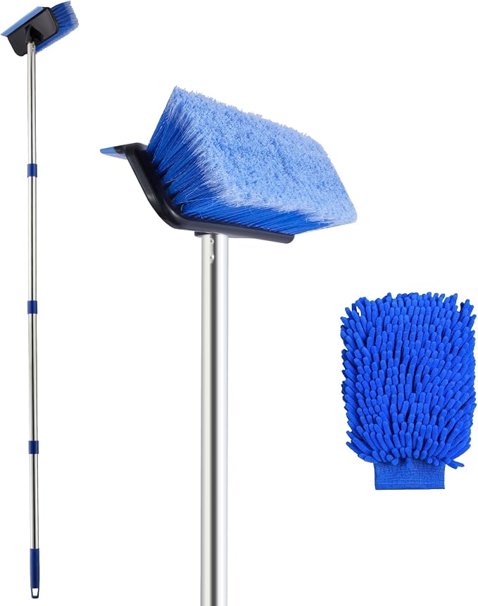 60" Car Wash Brush with Long Handle, Soft Bristle Car Washing Brush Cleaning by PIMEKOY