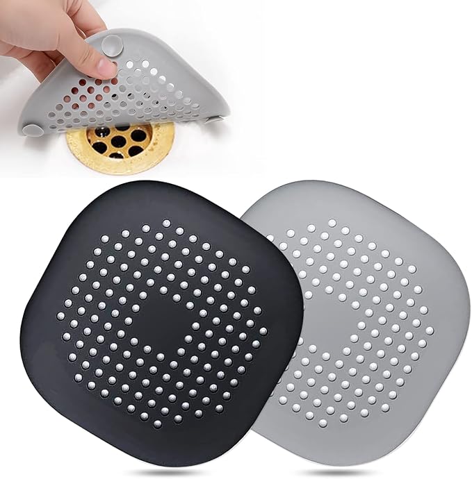 Hair Drain Catcher, Square Drain Cover by Bovinde