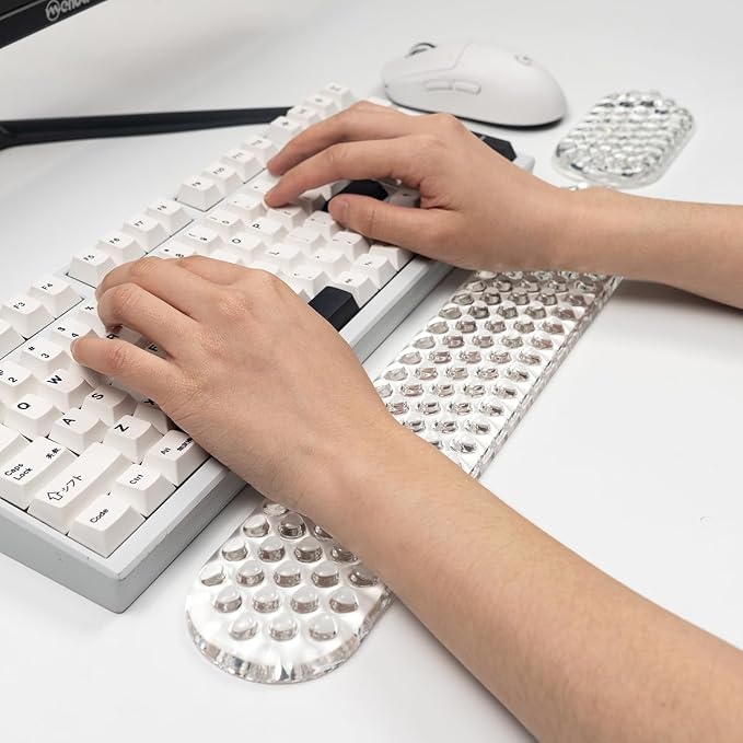 Gel Keyboard and Mouse Wrist Rest Set – Clear Cute Wrist Rest - Image 3