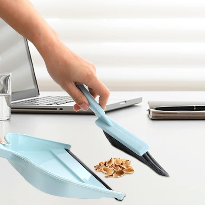 Jucoan 4 Pack Dustpan and Brush Set, Small Portable Handheld Dustpan and Brush - Image 3
