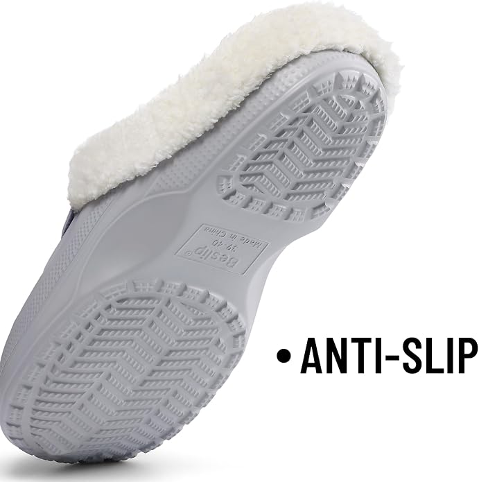 Beslip Classic Fur Lined Clogs Waterproof Winter Fuzzy Slippers - Image 5
