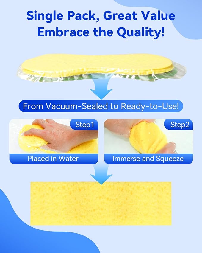 Temede Car Wash Sponge, Car Cleaning Large Sponges, All Purpose Sponges - Image 3