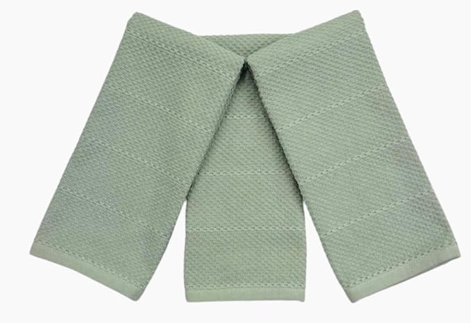 Serafina Home Sage Green Kitchen Dish Towels: 100% Cotton Cloth Soft Cleaning - Image 7