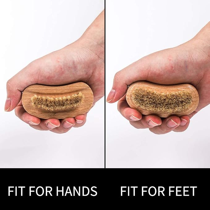 Two-side Wooden Nails Brushes for Fingers, Natural Wood and Bristle Cleaning - Image 3