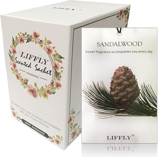 14 Packs Sandalwood Scented Sachets Bag by LIFFLY