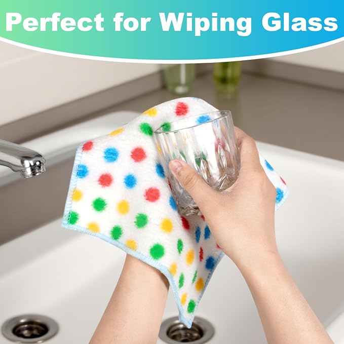 Microfiber Cleaning Cloth, 12 Pack Cleaning Rags, Cleaning Towels - Image 2