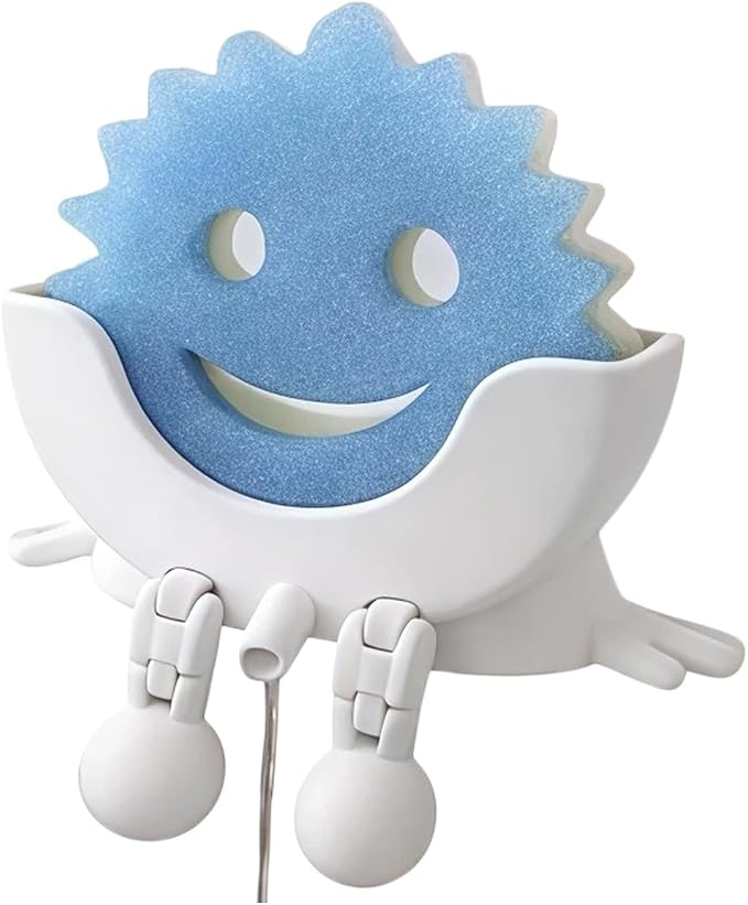 Cute Hanging Sponge Holder, Smiley Face Sponge Holder by Nailand