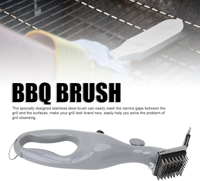 Grill Brush for Outdoor Grill, Portable Stainless Steel Steam Grill Brush - Image 2