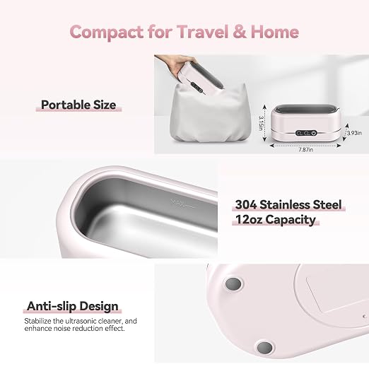 Jewelry Cleaner Ultrasonic Machine, Upgraded 48KHz Ultrasonic Cleaner - Image 6