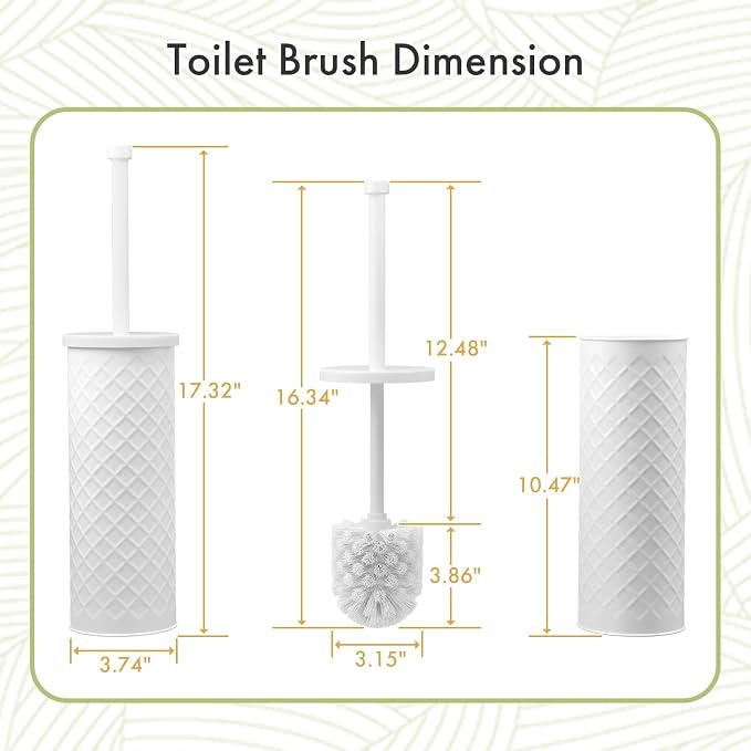 Toilet Bowl Brush and Holder Set 2 Pack - Image 2