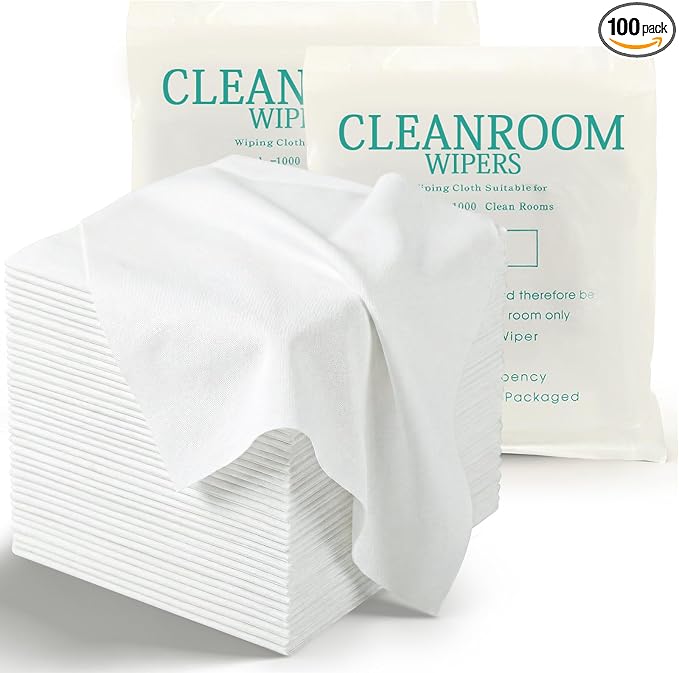 100 Pcs Cleanroom Cloth Wipes Microfiber Lint Free Cloth Disposable Clean by Unknown