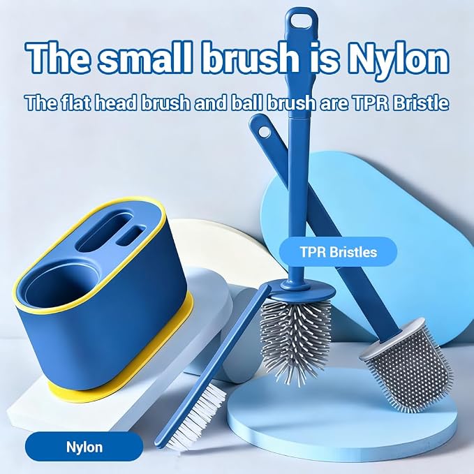 Toilet Brush Set, Bathroom Accessories, Toilet Bowl Cleaners, Deep Cleansing - Image 7
