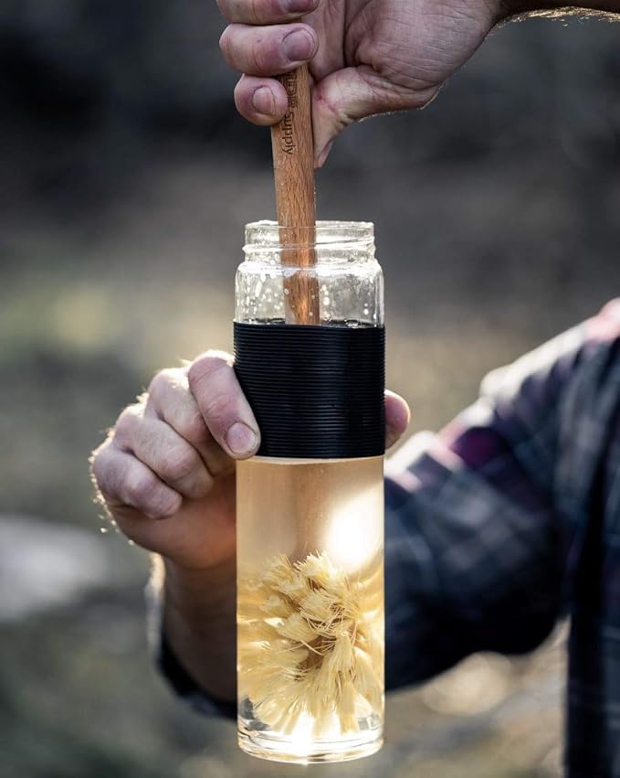 Bottle Brush, 14in Extra Long German Beechwood Handle, Strong Hemp Bristles - Image 9