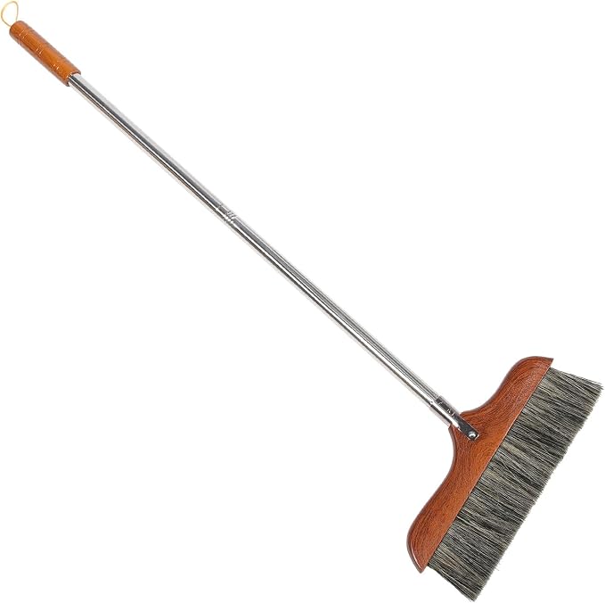 Yardwe Horse Hair Soft Bristle Broom Wooden Handle Angle Broom Floor Cleaning - Image 9