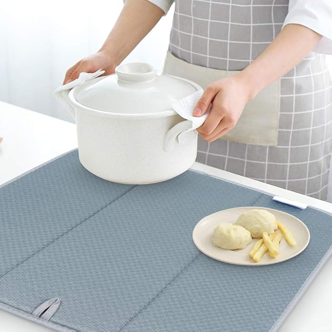 SINLAND Microfiber Dish Drying Mat Super Absorbent Dish Drying Pad - Image 5