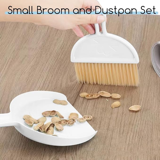 Mini Dust Pan with Broom Set, Small Broom and Dustpan Set Mini Hanging - Image 5