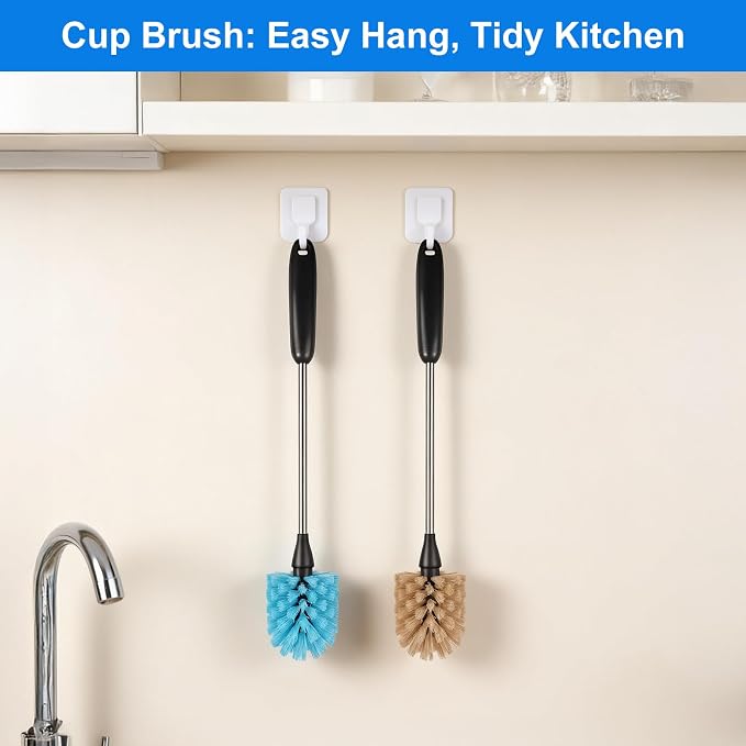 2 Pack Water Bottle Brush, 15-inch Long, Bottle Brush Cleaner, Bottle Scrubber - Image 7
