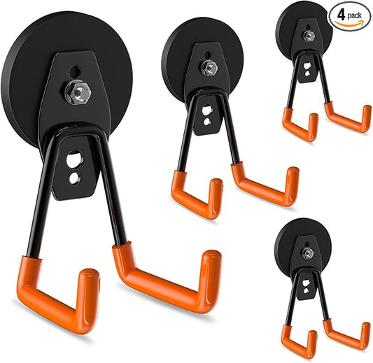 ENUODA Strong Magnetic Hooks Heavy Duty 4 Pack Magnet Garage Hook Heavy Duty by ENUODA