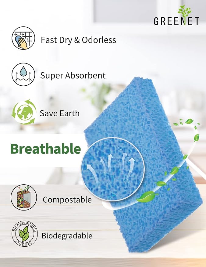 8-Pack Pop-Up Cellulose Sponges – Large, Compressed, Eco-Friendly & Plastic-Free - Image 7