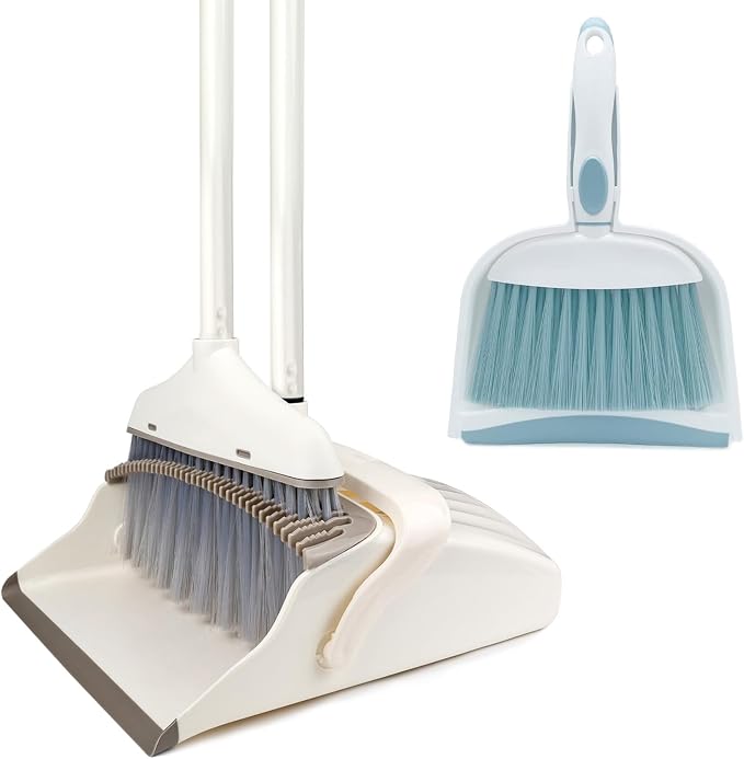 Broom with Dustpan Combo Set for Clean by BAOYINGTE