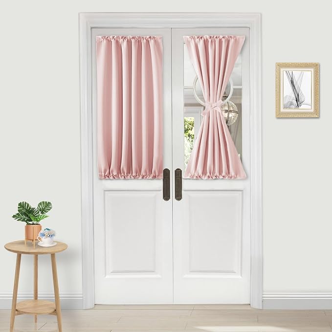 DWCN French Door Curtains – Rod Pocket Thermal Blackout Curtain by DWCN
