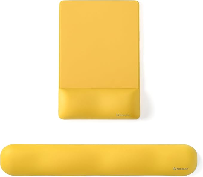 UnivoColors Design-Wave Set of Keyboad Wrist Rest & Mouce Pad, Artificial by UnivoColors
