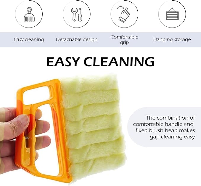 2PCS Blind Cleaner Duster Tool, Microfiber Washable Handheld Mini Duster Brush - Image 6