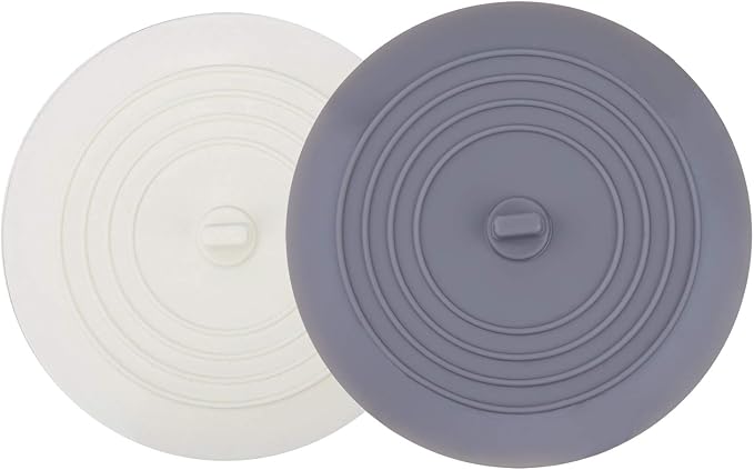 V-TOP Tub Stopper 2 Pack, 6 inches Large Silicone Drain Plug Hair Stopper Flat by V-TOP