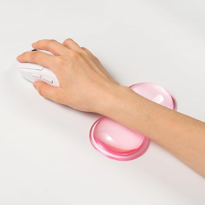 Ergonomic Silicone Gel Keyboard and Mouse Wrist Rest Set – Clear Wrist Rest - Image 5